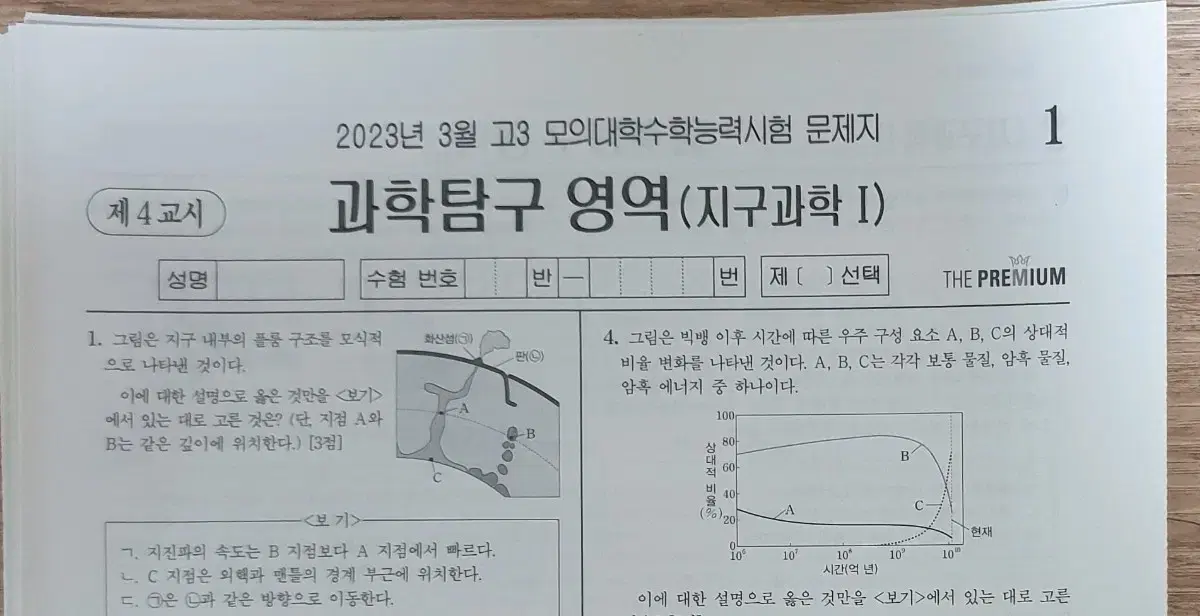 (2024수능 대비) 더프리미엄 지구과학1 모의고사 전 회차